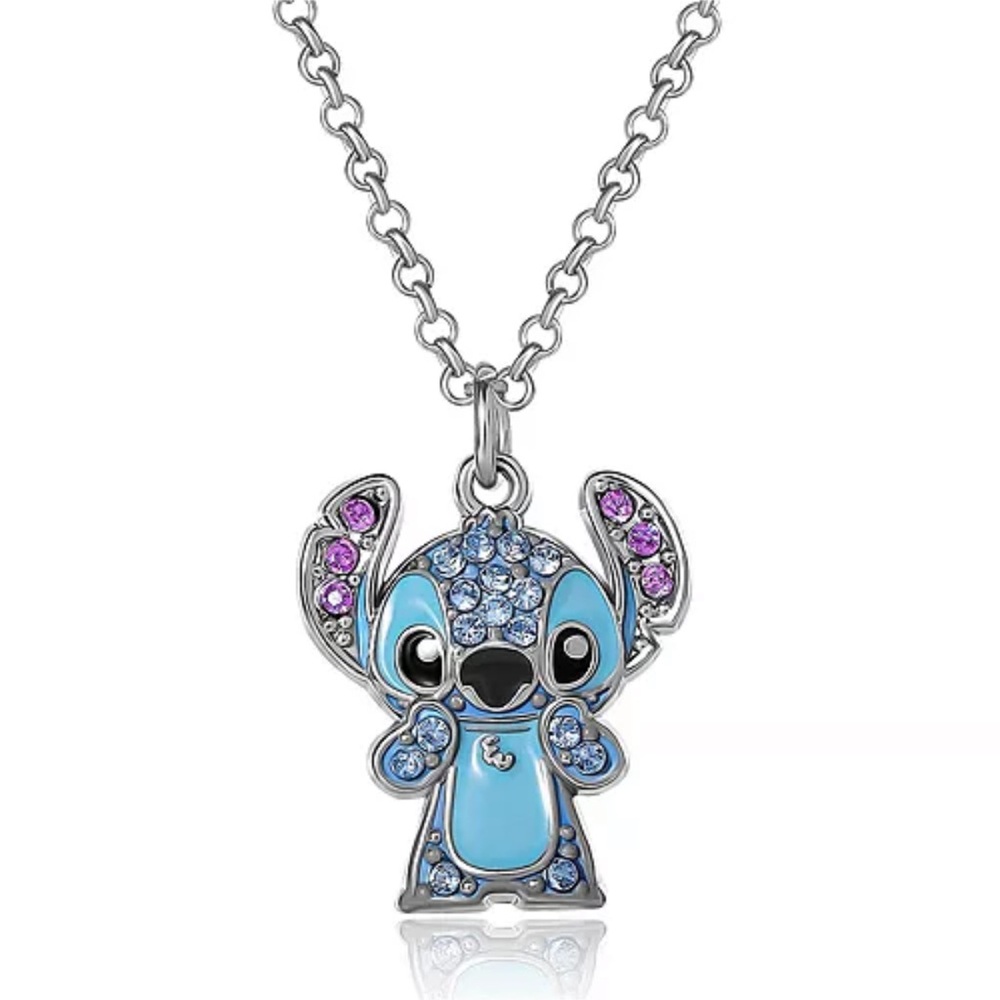 Lilo & Stitch Pave Crystal Pendant Necklace